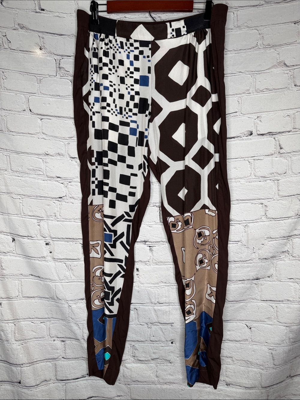 Isola Marras Graphic Silk Jogger Pants Size 10 Excellent Condition